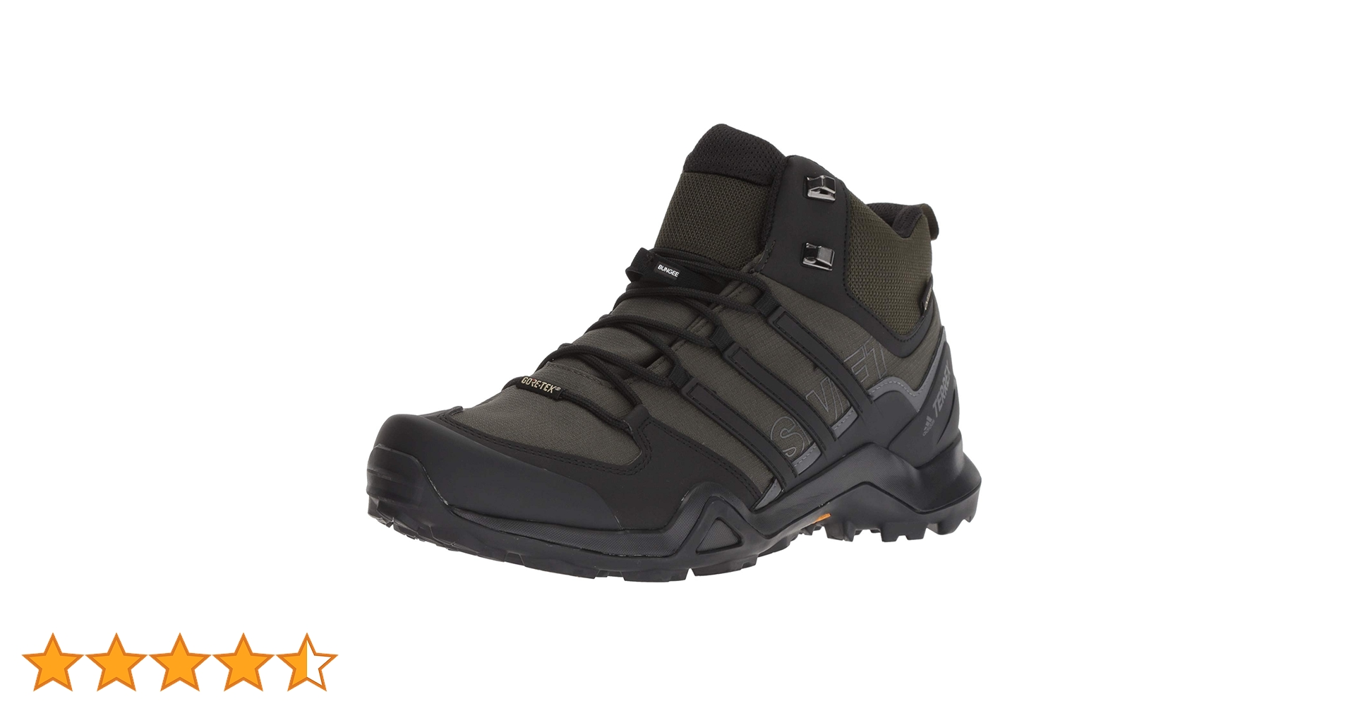 adidas Men's Terrex Swift R2 Mid Gore-tex Hiking Boot, Black